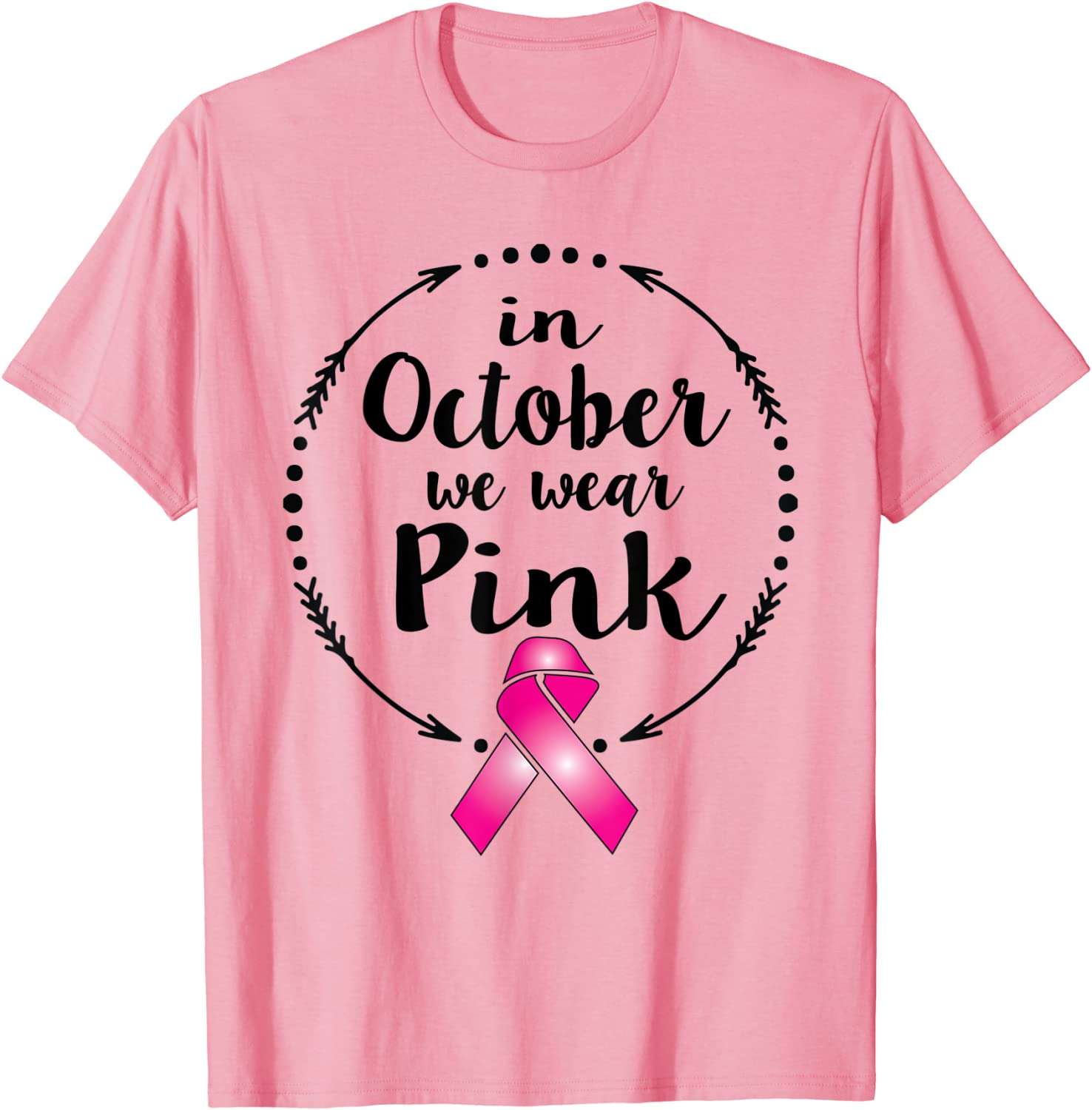 Amazon.com: In October We Wear Pink Cute Breast Cancer ...