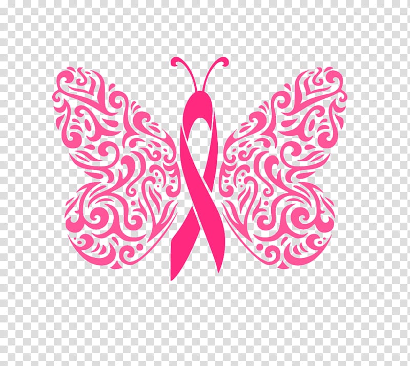 Awareness ribbon Breast cancer Pink ribbon, thyroid transparent ...