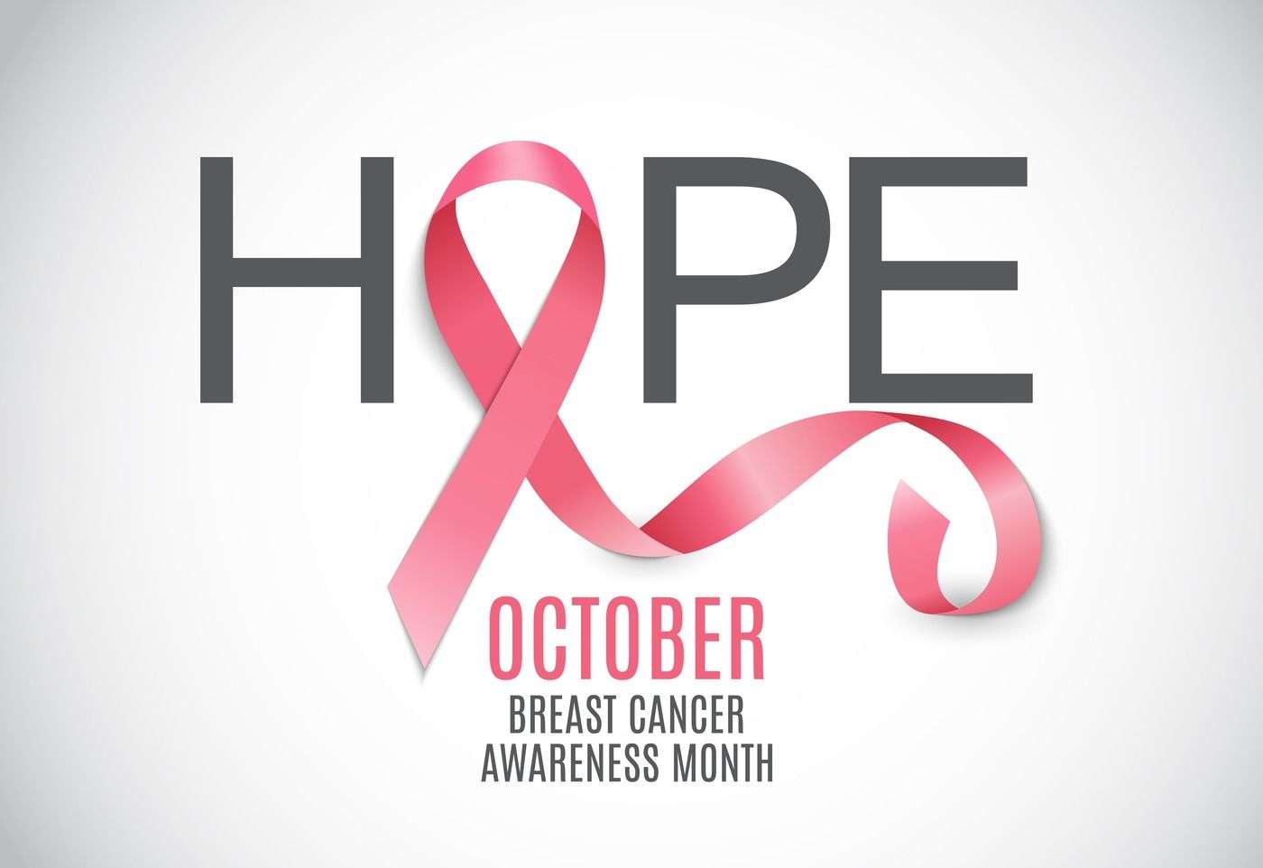 Breast Cancer Awareness Month Pink Ribbon Background. Vector By ...