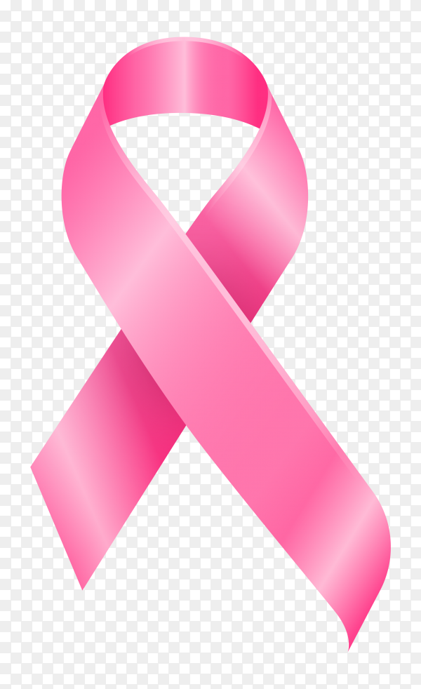 Breast cancer awareness with realistic ribbon on ...
