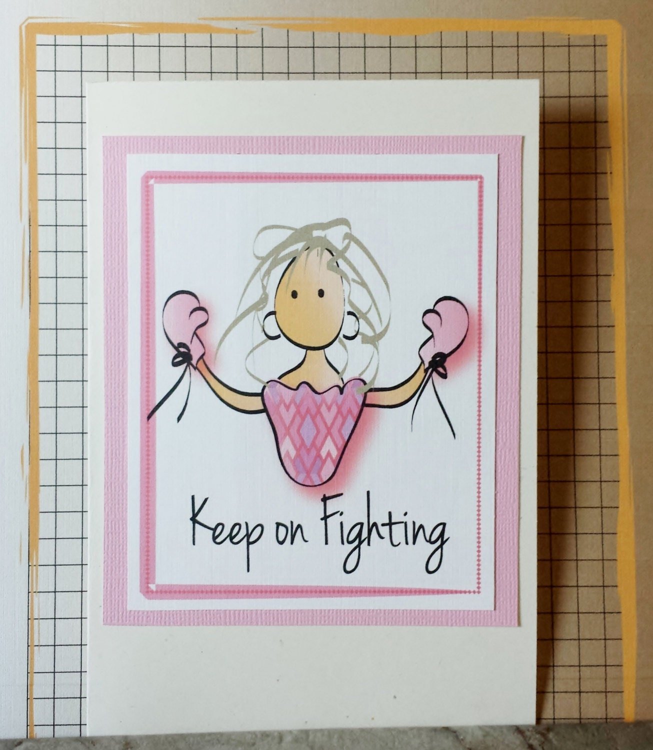 Breast Cancer Fight Card Cancer Support Card for Girlfriend