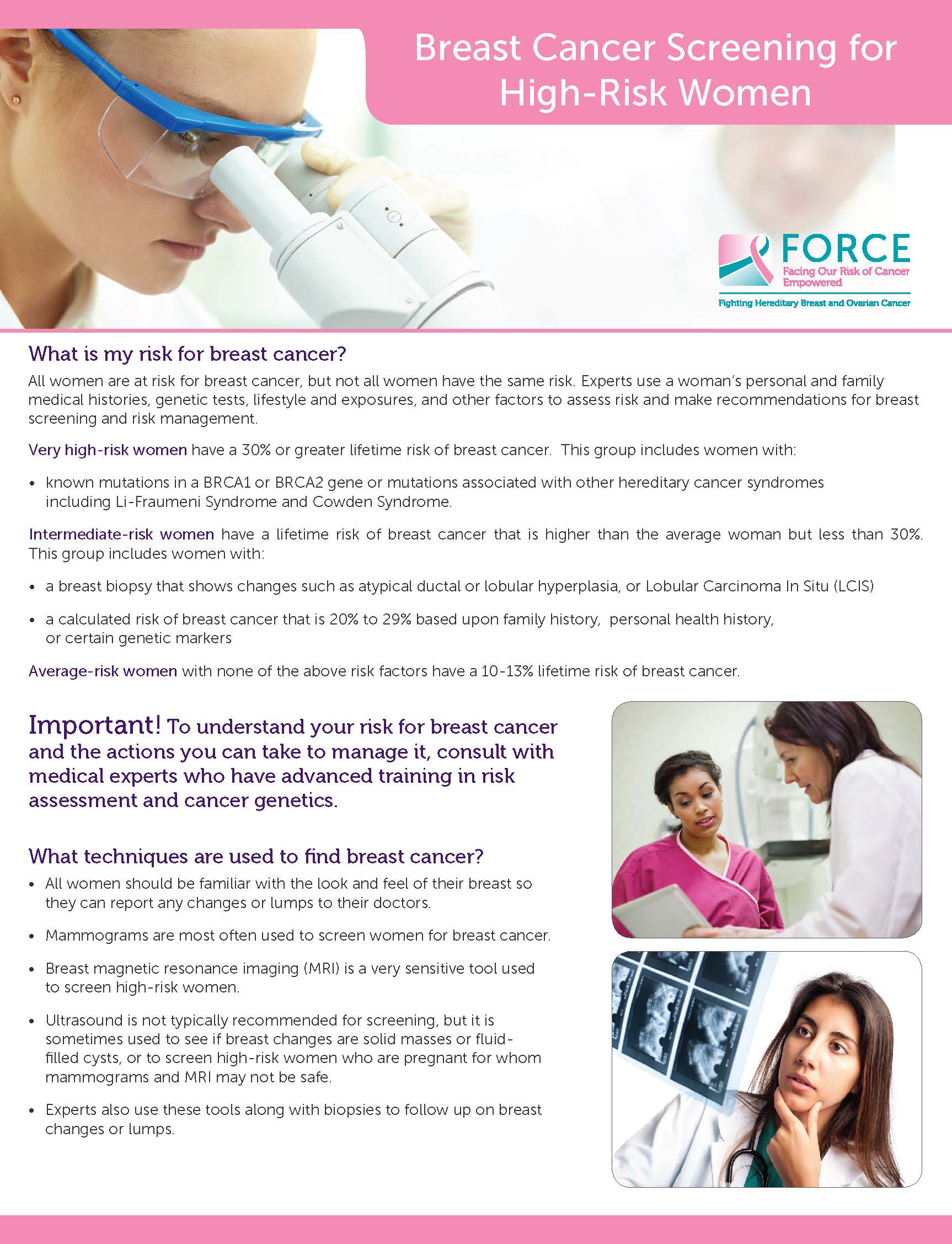 Breast Cancer Screening Brochure