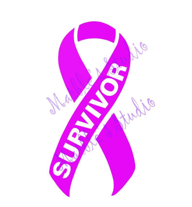 Breast Cancer Survivor Ribbon SVG DXF PNG cut file