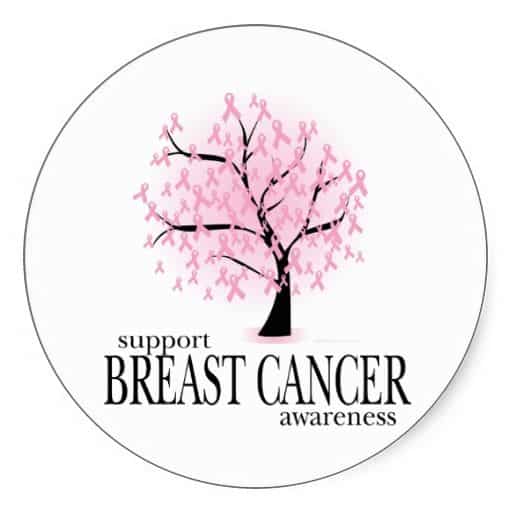 Breast Cancer Tree Stickers