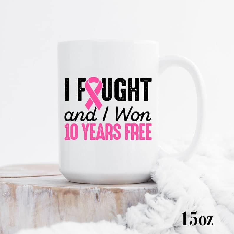 Breast Cancerversary 10 Years Free / Mug / Breast Cancer