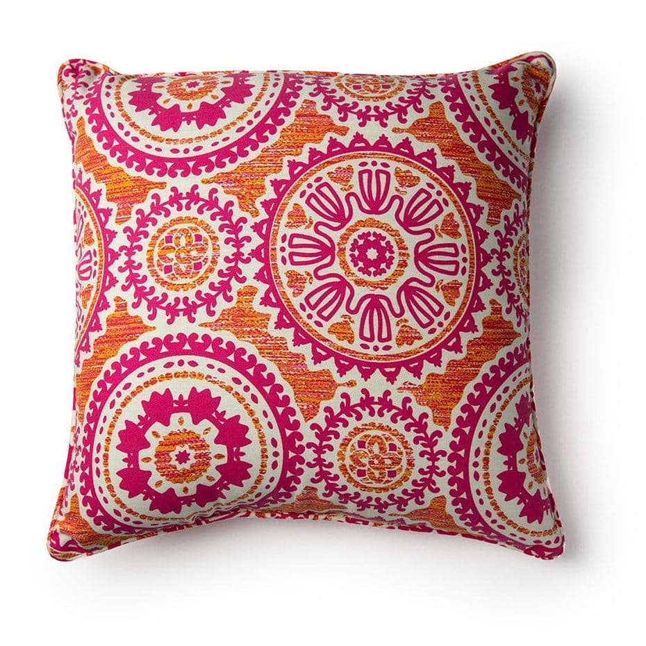 Floral Mandala Breast Cancer Awareness 20 Inch Throw Pillow