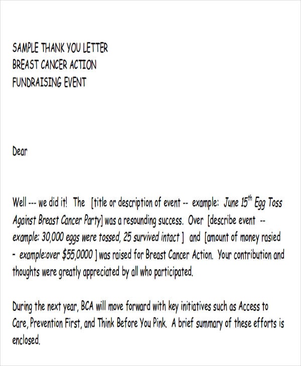 Sample Fundraising Letter For Cancer Patient