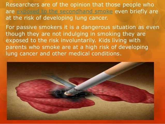 Second hand smoke leading to cancer