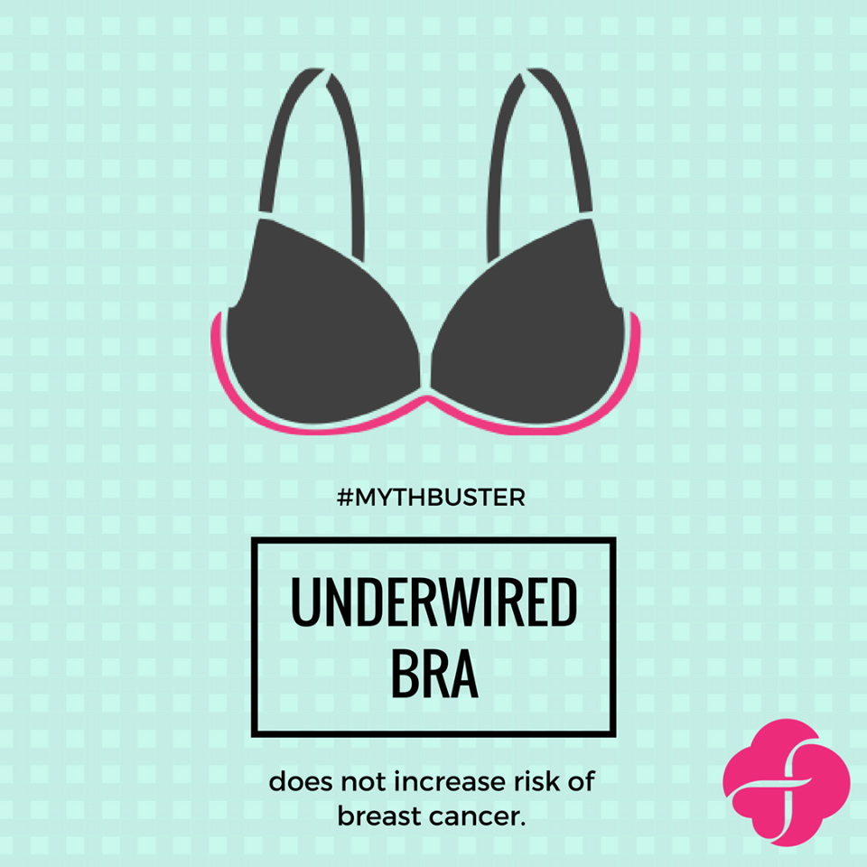 Underwire Bras And Cancer. MYTH: Underwire bras cause cancer