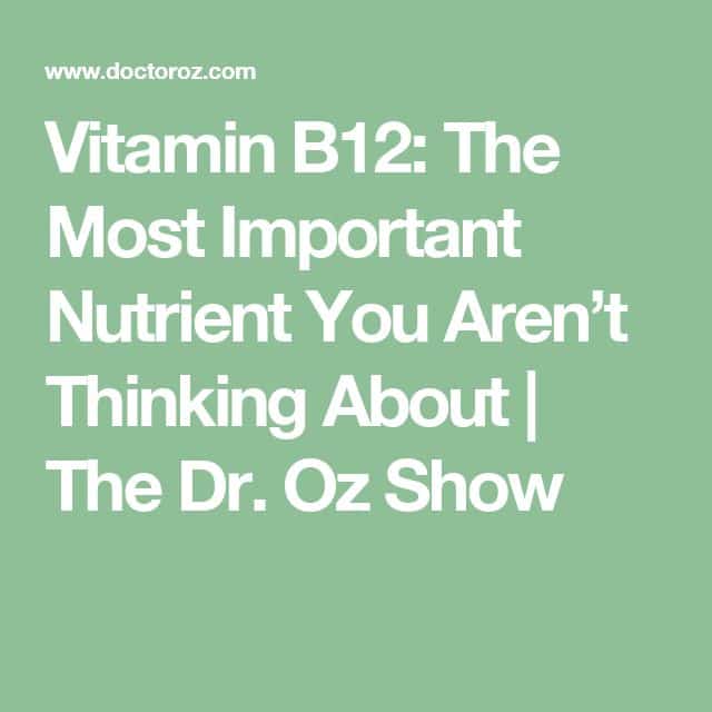 Vitamin B12: The Most Important Nutrient You Arent Thinking About ...